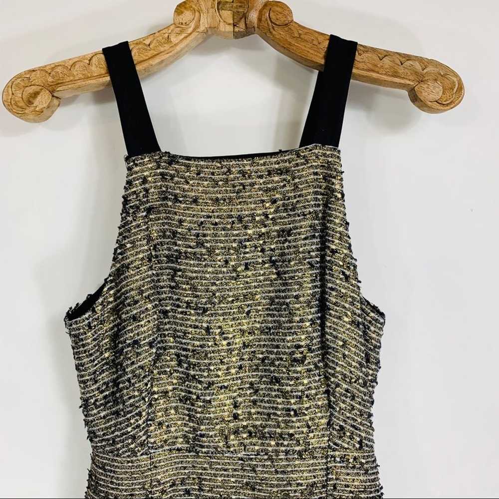 Trina Turk Gold Black Boucle Halter Neck Dress Sm… - image 3