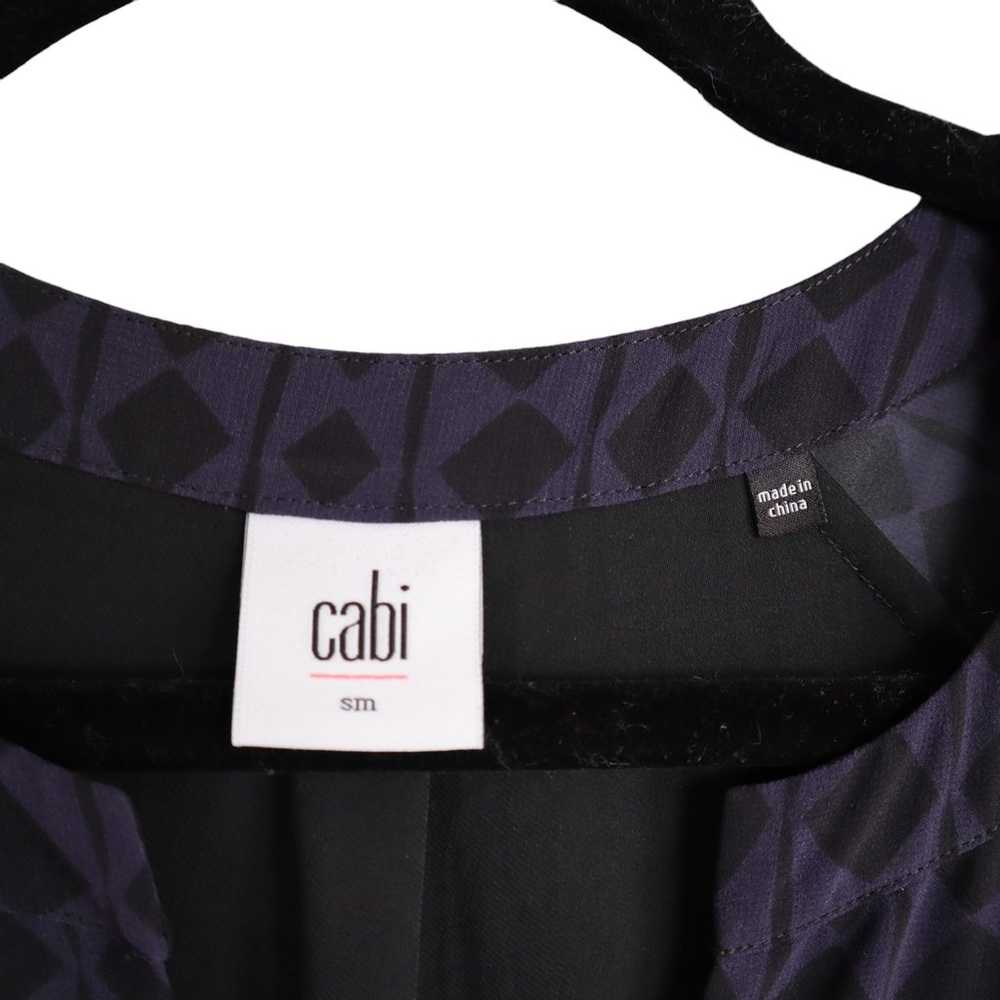 CAbi Womens Harlequin Shift Dress Size Small Navy… - image 5