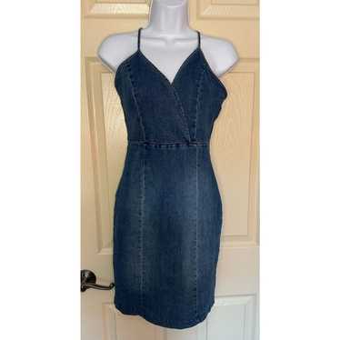 Active USA Denim Jean V-neck Dress