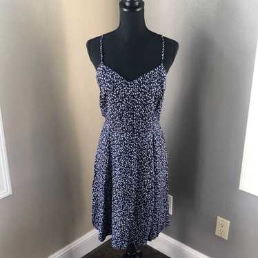 GAP navy blue sundress with white floral pattern - image 1