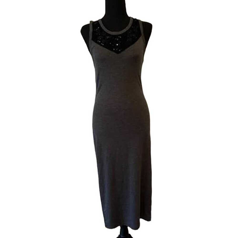 Express Gray Fitting Midi Dress Medium - image 1