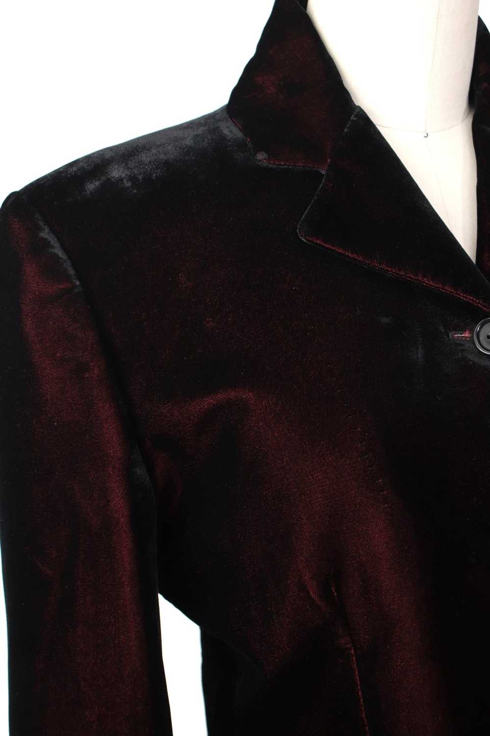 1990s Romeo Gigli Velvet Fitted Blazer - image 2