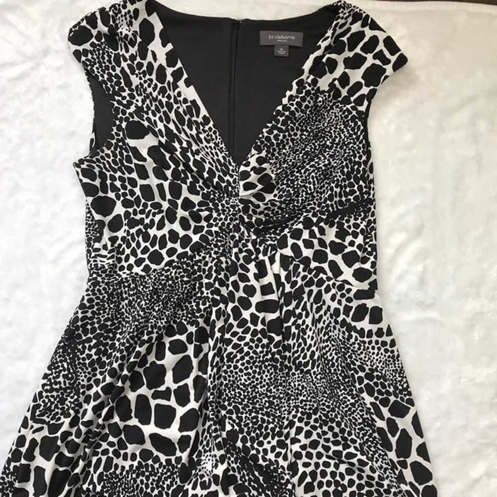 Liz Claiborne Bubble Hem Dress Women's 10 V-Neck … - image 10