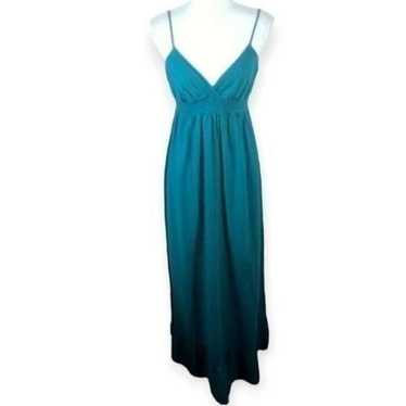 FOREVER 21 TEAL/GREEN MAXI DRESS SZ.M EUC.