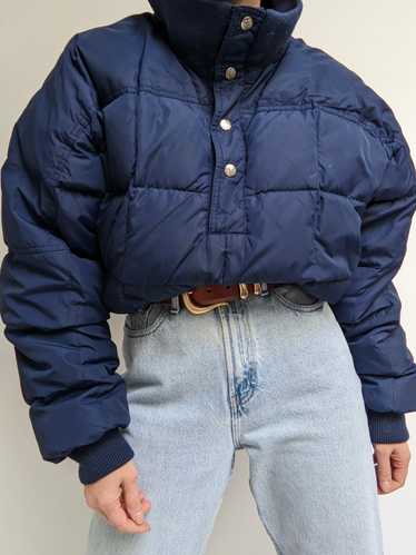 Favorite Vintage Midnight Goose Down Puffer Henley