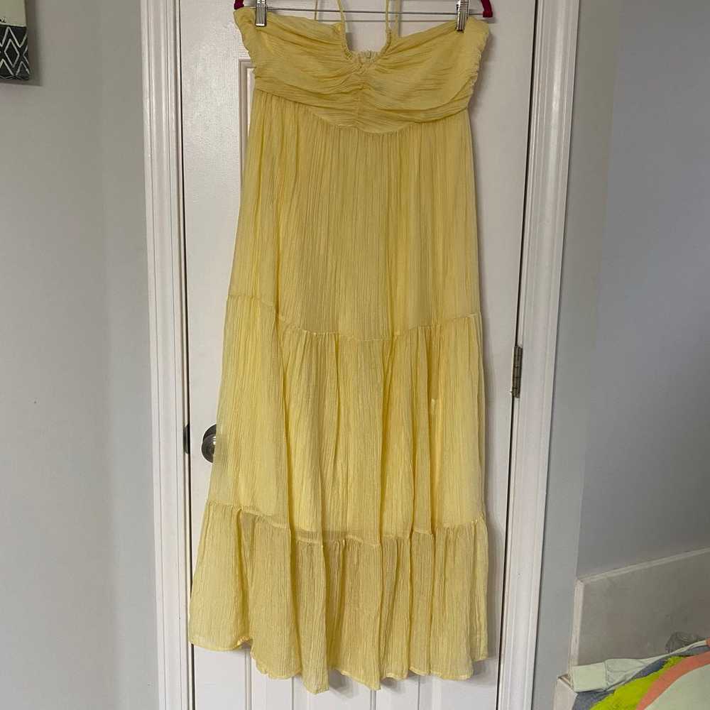 CHERLEY • Pastel Yellow Y2K Pleated Spaghetti Str… - image 2