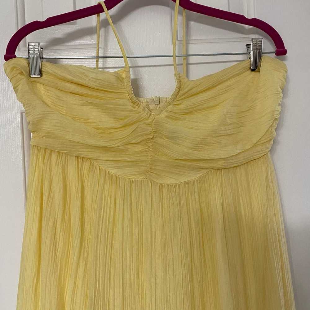 CHERLEY • Pastel Yellow Y2K Pleated Spaghetti Str… - image 3