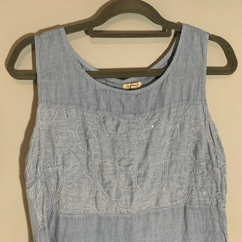 Lina Tomei made in Italy 100% linen sleeveless kn… - image 2