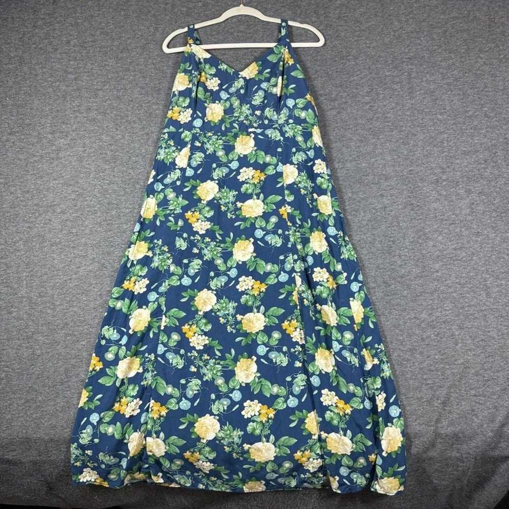 Old Navy Maxi Dress Womens XL Extra Large Blue Ye… - image 1