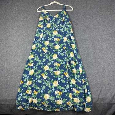 Old Navy Maxi Dress Womens XL Extra Large Blue Ye… - image 1