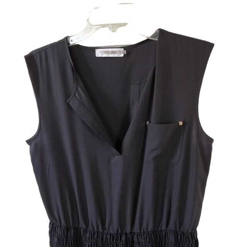 Adrienne Vittadini Navy Sleeveless Smocked Waist … - image 3