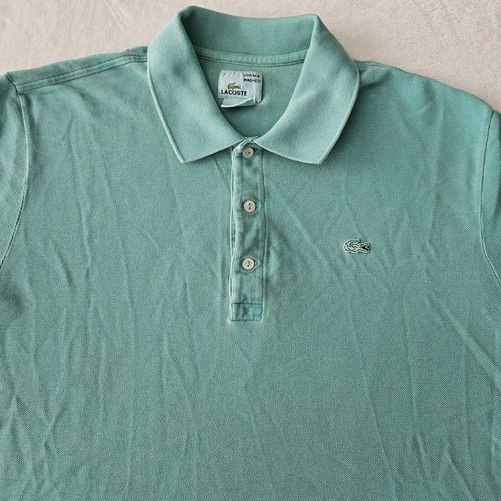 Lacoste Vintage Washed Mens Size 7 Polo Short Sle… - image 2