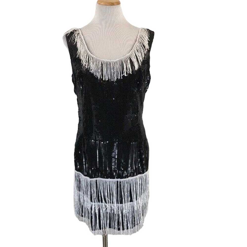 Rubie's Sequin Fringe Flapper Dress Sleeveless Sc… - image 1