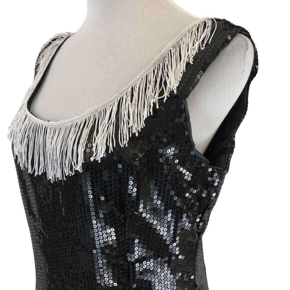 Rubie's Sequin Fringe Flapper Dress Sleeveless Sc… - image 3