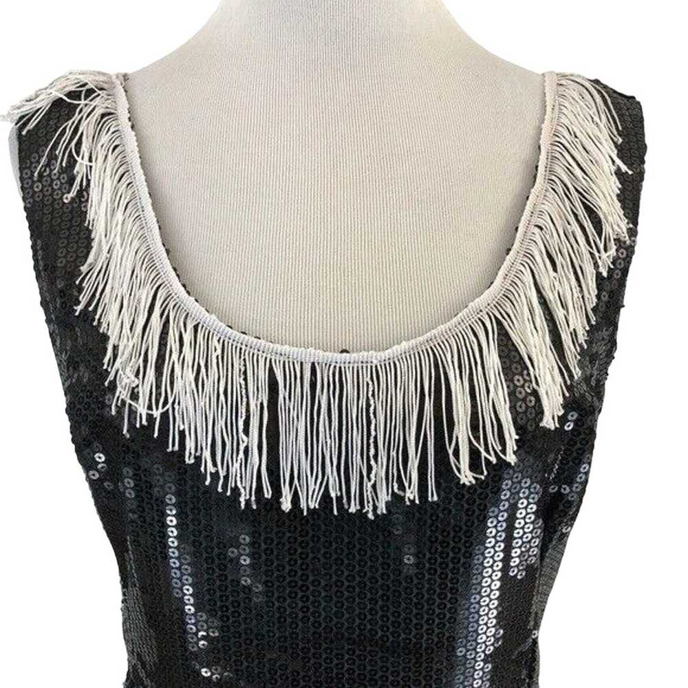 Rubie's Sequin Fringe Flapper Dress Sleeveless Sc… - image 5