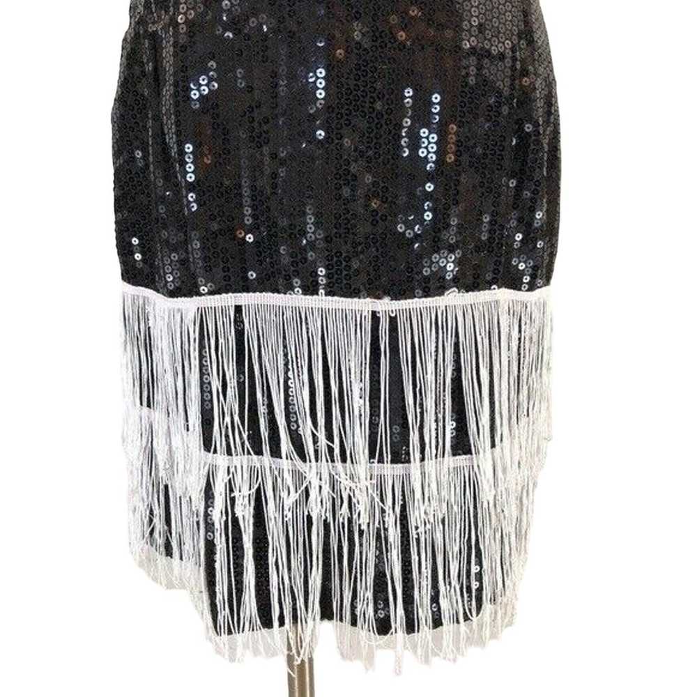 Rubie's Sequin Fringe Flapper Dress Sleeveless Sc… - image 6