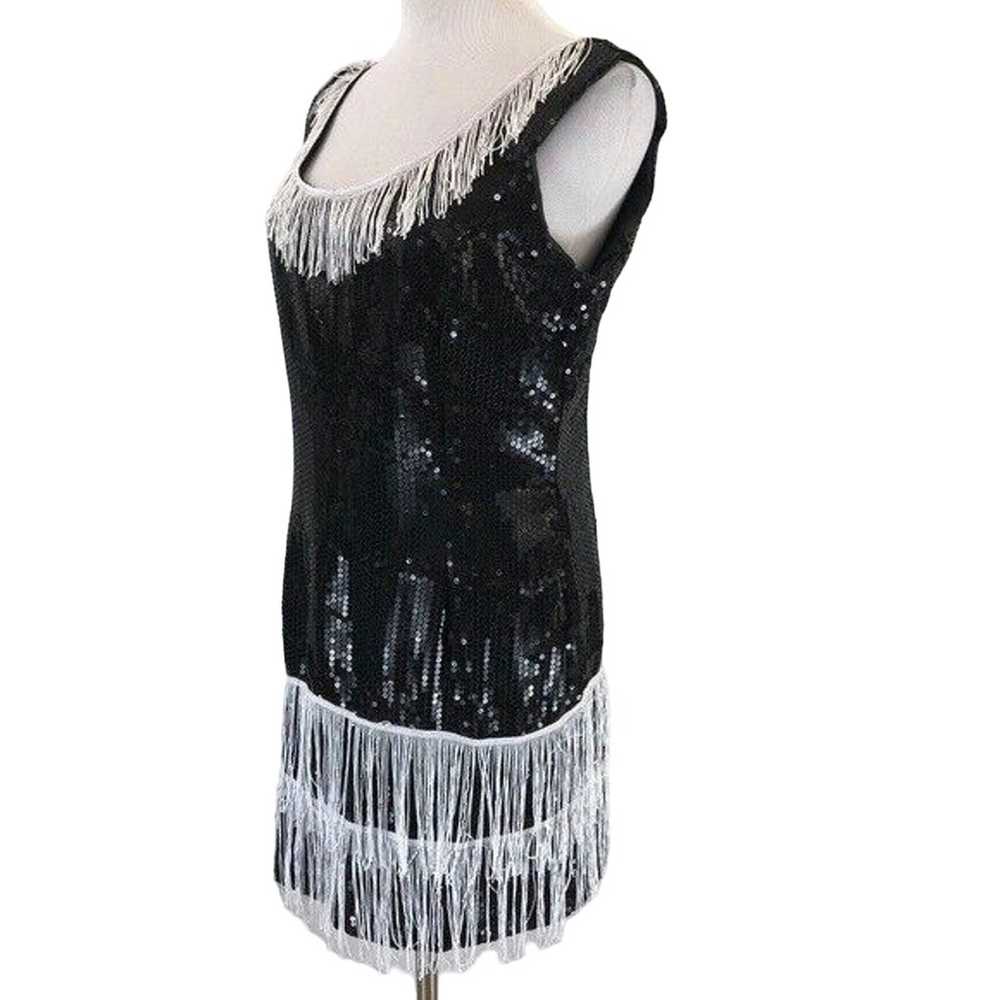 Rubie's Sequin Fringe Flapper Dress Sleeveless Sc… - image 7