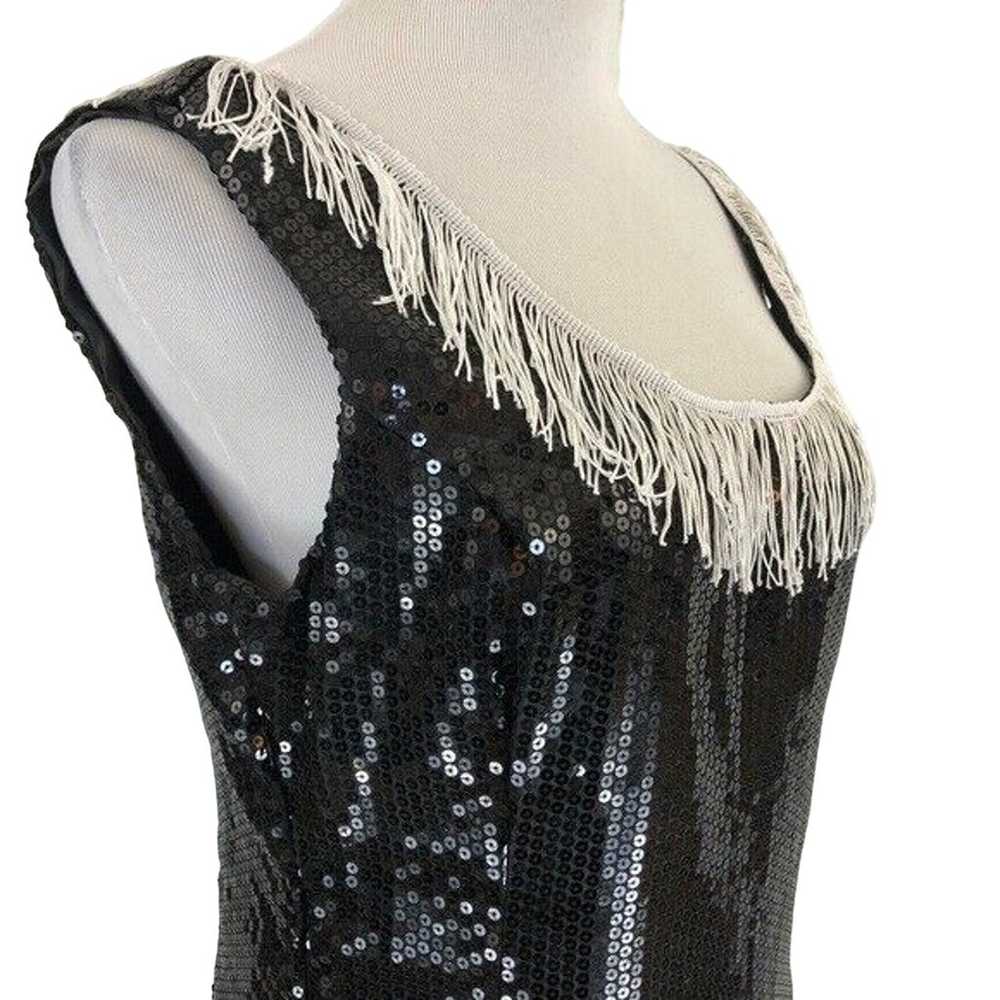 Rubie's Sequin Fringe Flapper Dress Sleeveless Sc… - image 8