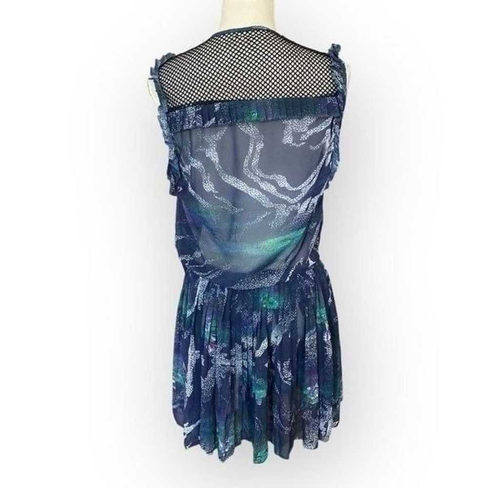 Timo Weiland Dress Blue Pleated Lilypad Print Mini - image 4