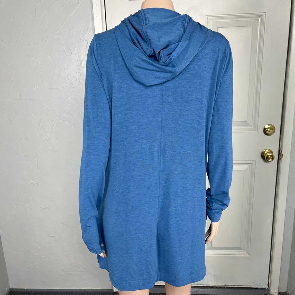 Duluth Trading Blue Dress Small Hooded Long Sleev… - image 4