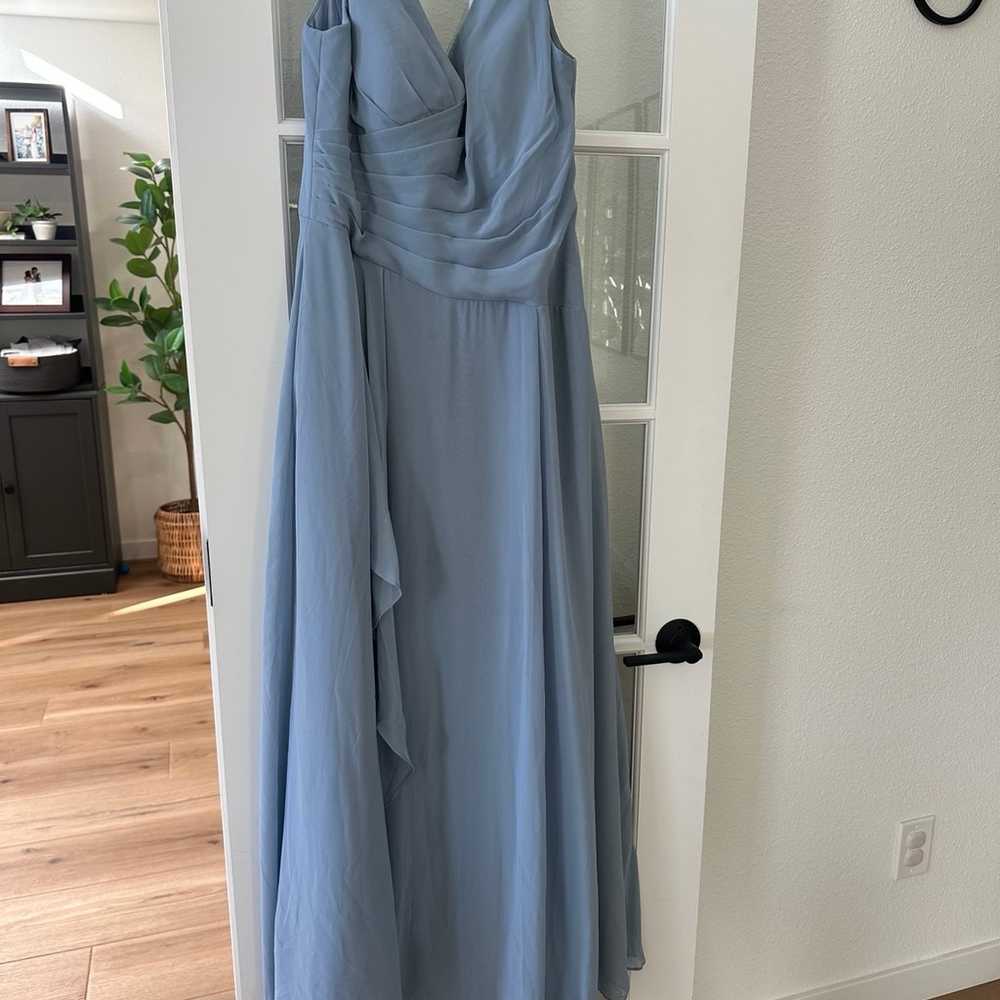 Azazie Dusty Blue Bridesmaid Dress - image 5