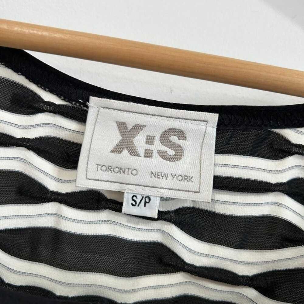 Vintage Y2K 2000s X:S Black White Sheer Clasp Cor… - image 6