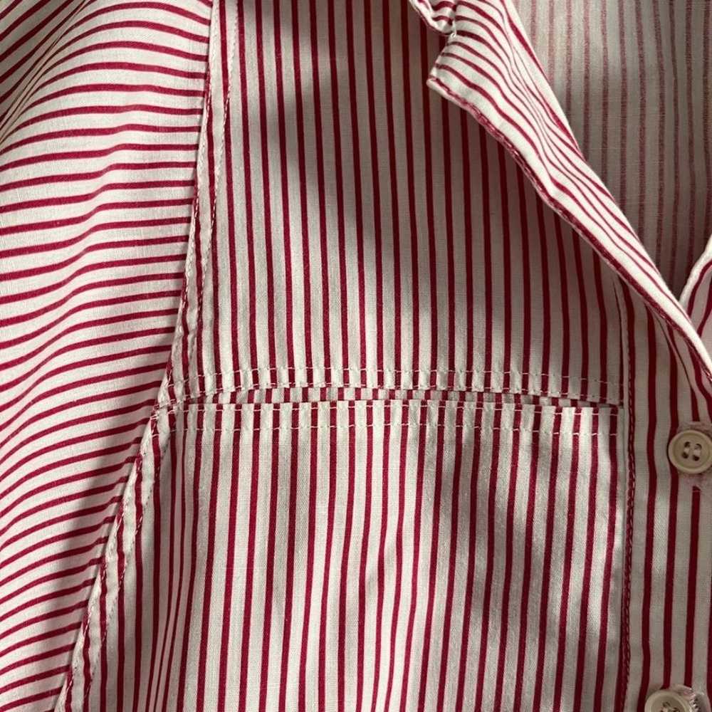 Vintage 70’s candy cane striped button cotton top… - image 6