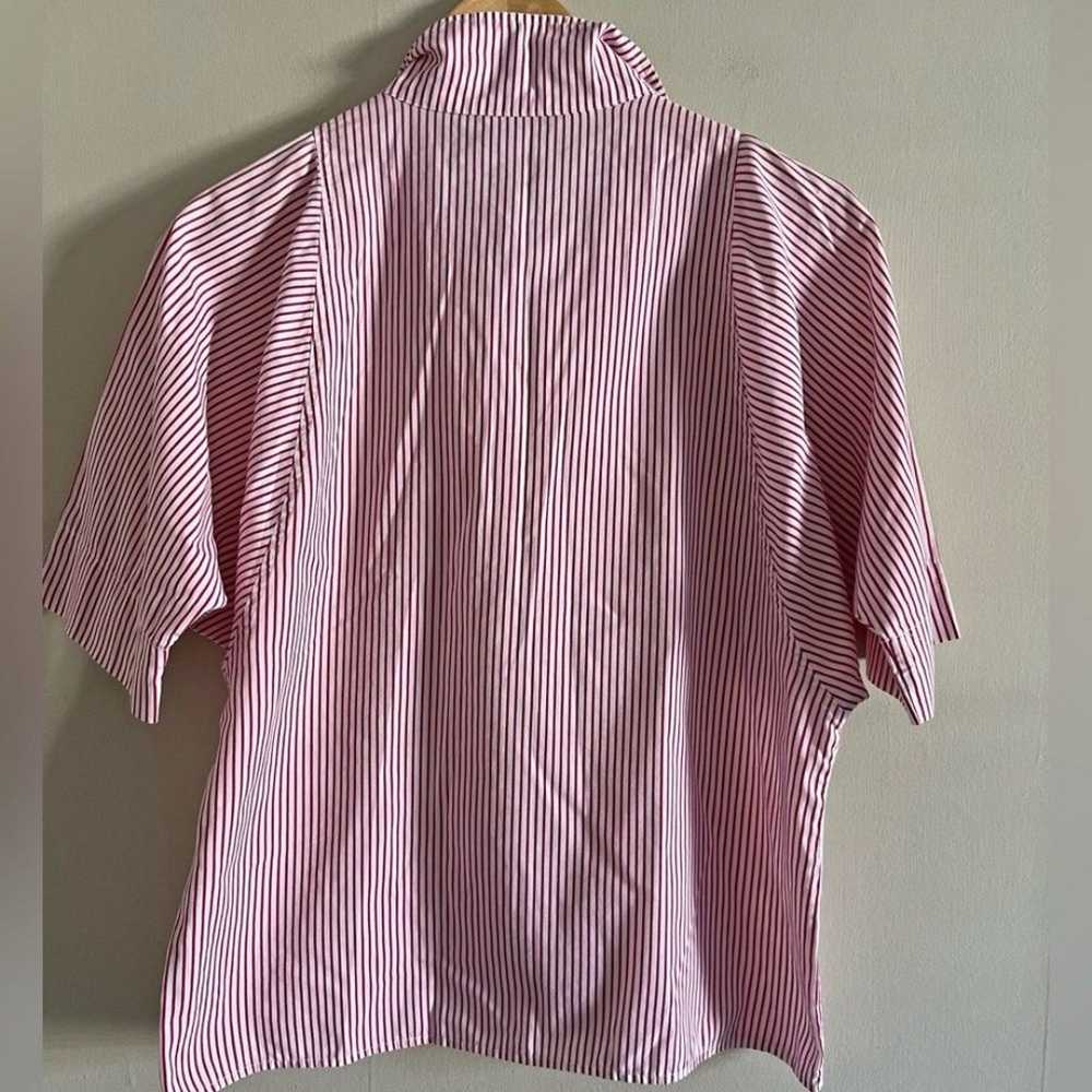 Vintage 70’s candy cane striped button cotton top… - image 7