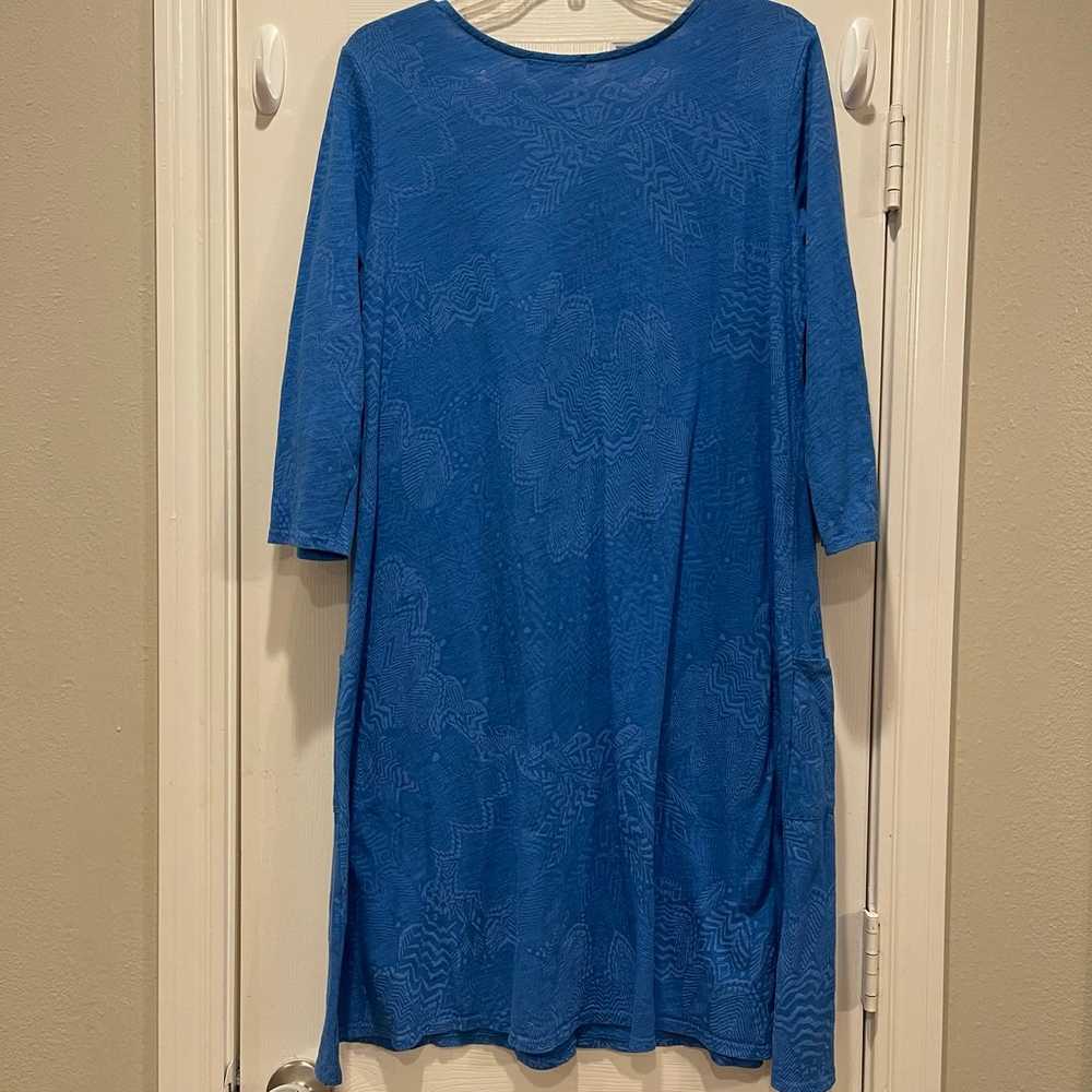 Fresh Produce Dress Womens Large Blue Cotton Loun… - image 2