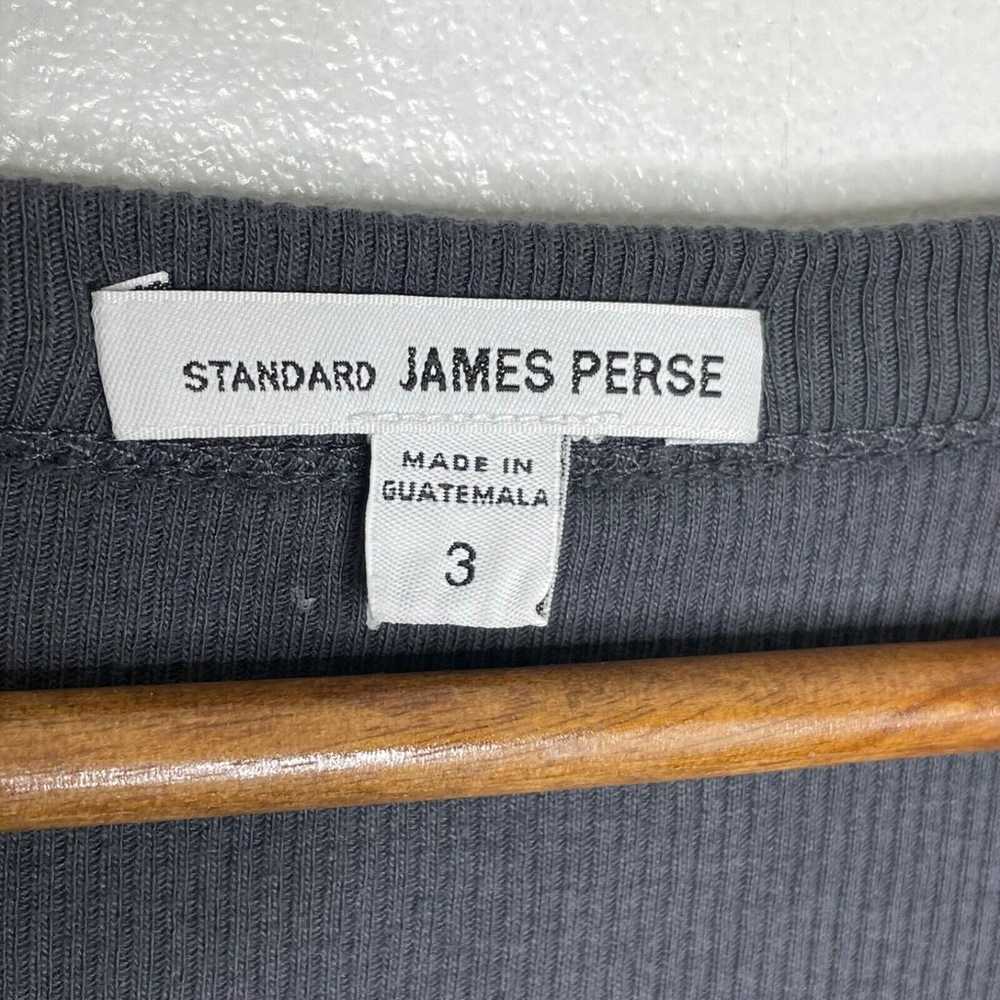 James Perse Grey Ruched Bodycon Skinny Long Sleev… - image 4