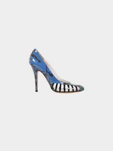 Emilio Pucci 2010s Printed Patent Leather Cage Cut