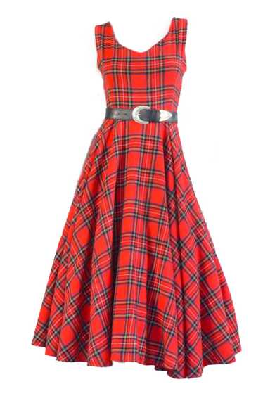 Cara Y2K Plaid Flannel Dress