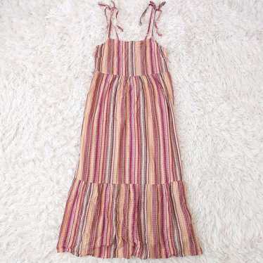 A297 GU Camisole Dress Stripe Dress Long S - image 1