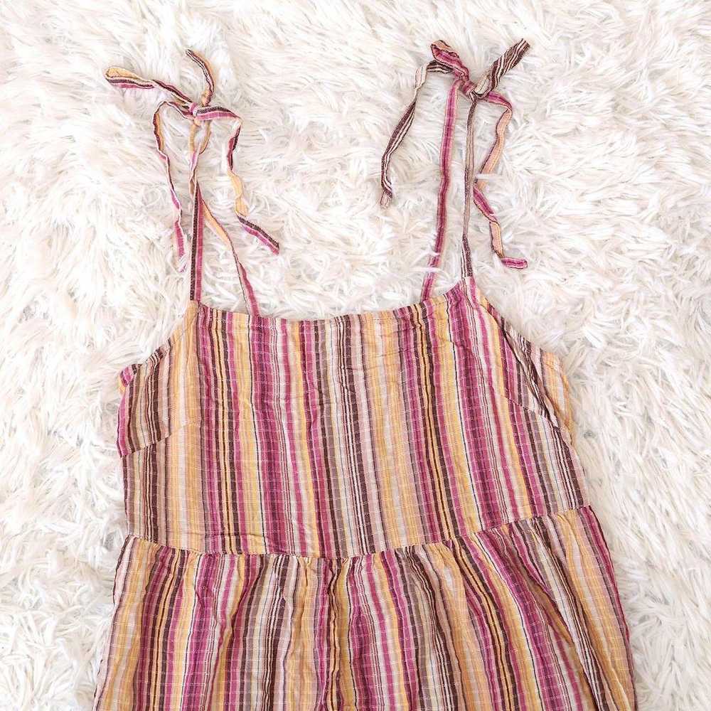 A297 GU Camisole Dress Stripe Dress Long S - image 2