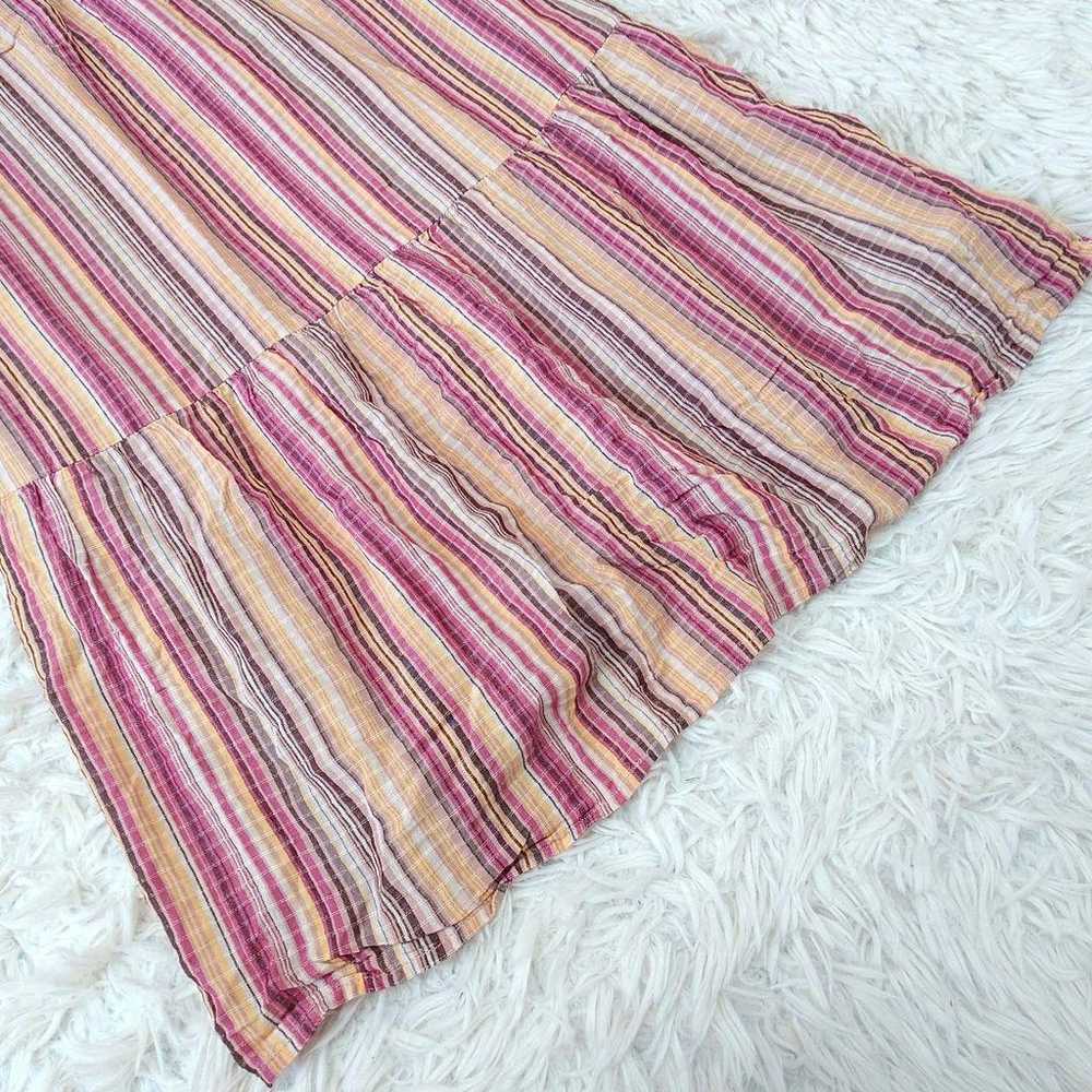 A297 GU Camisole Dress Stripe Dress Long S - image 3