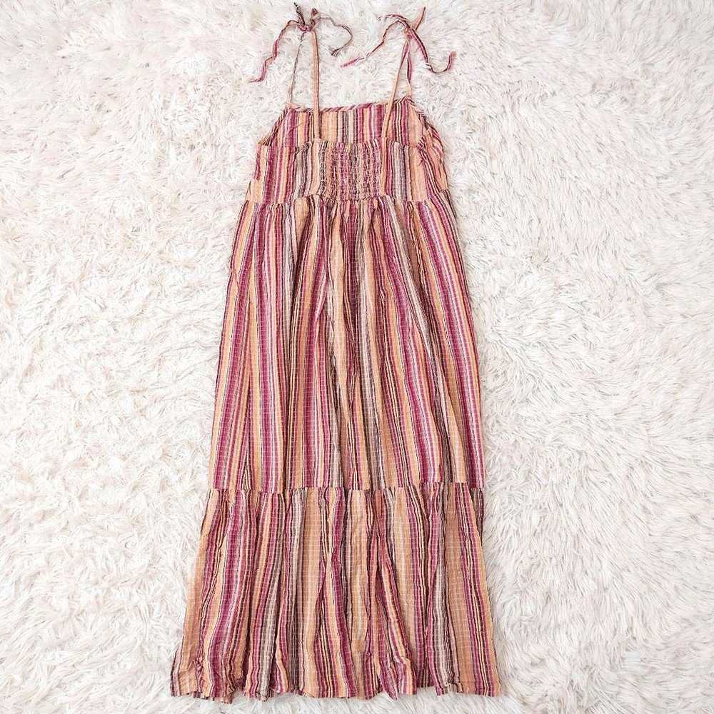 A297 GU Camisole Dress Stripe Dress Long S - image 5