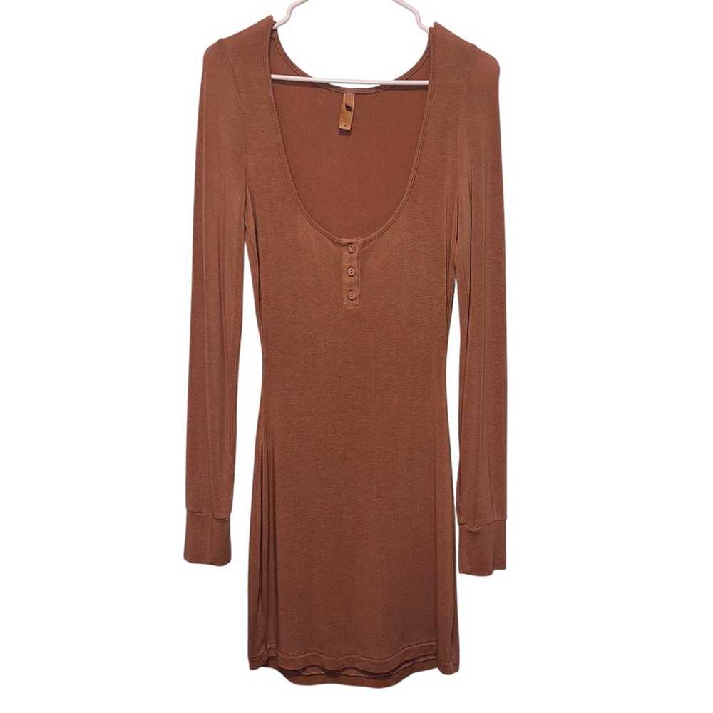 Skims Super Soft PJ Sleep Henley Dress - image 2