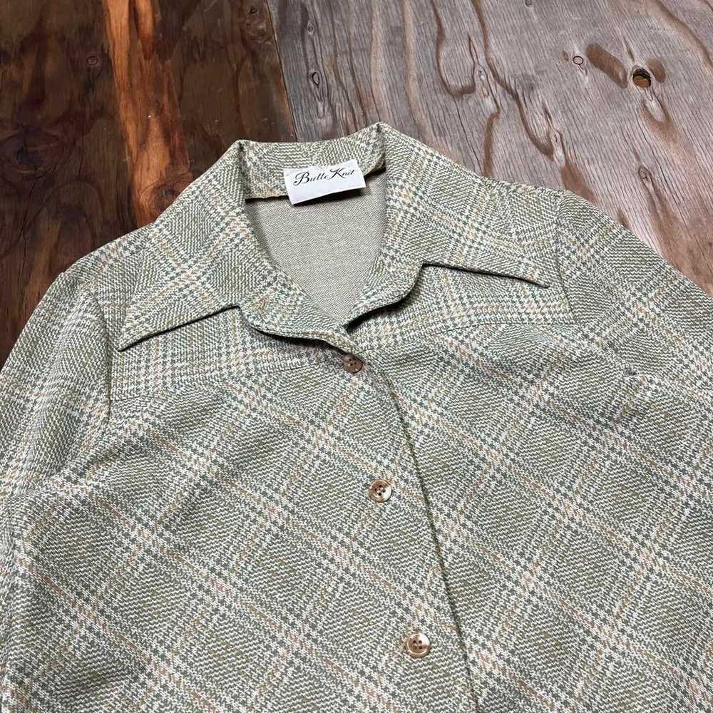 70s VINTAGE Shirt Green Made in USA Union Ticket … - image 2