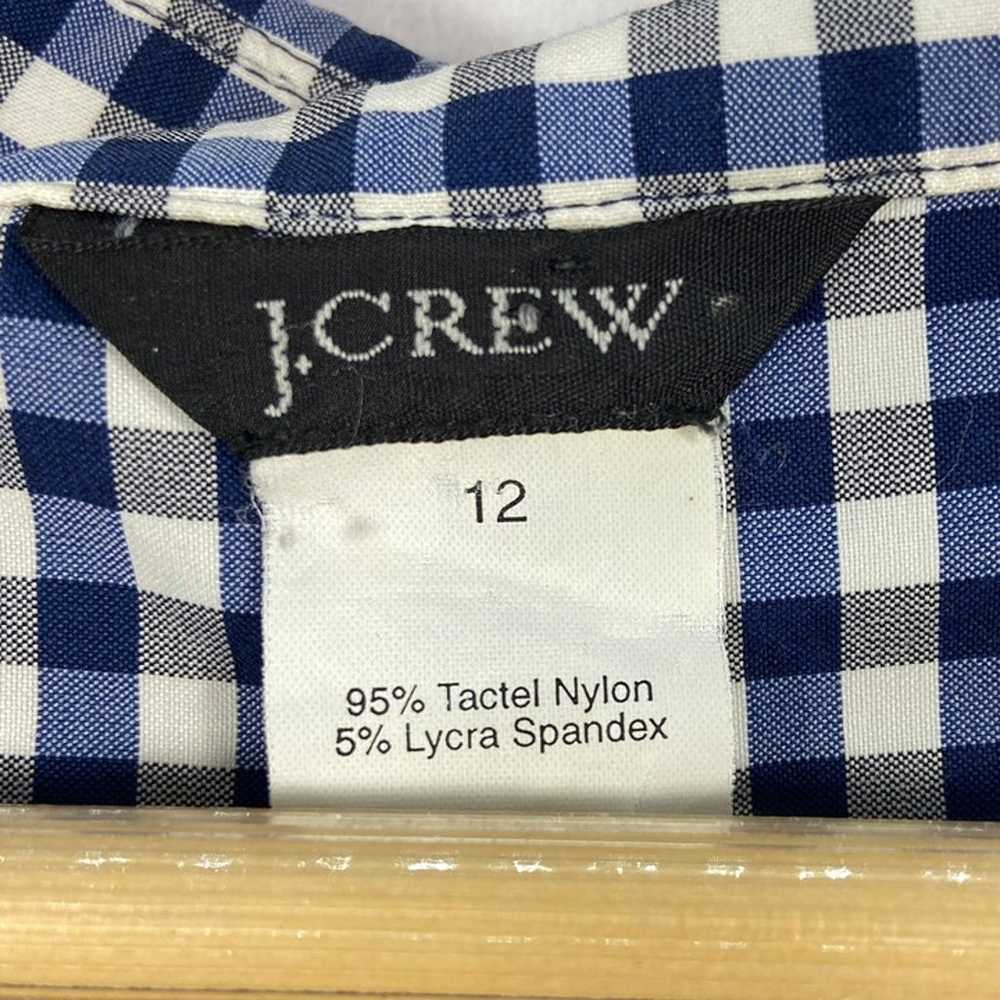 J.Crew Black Blue White Buffalo Check Pattern Shi… - image 5