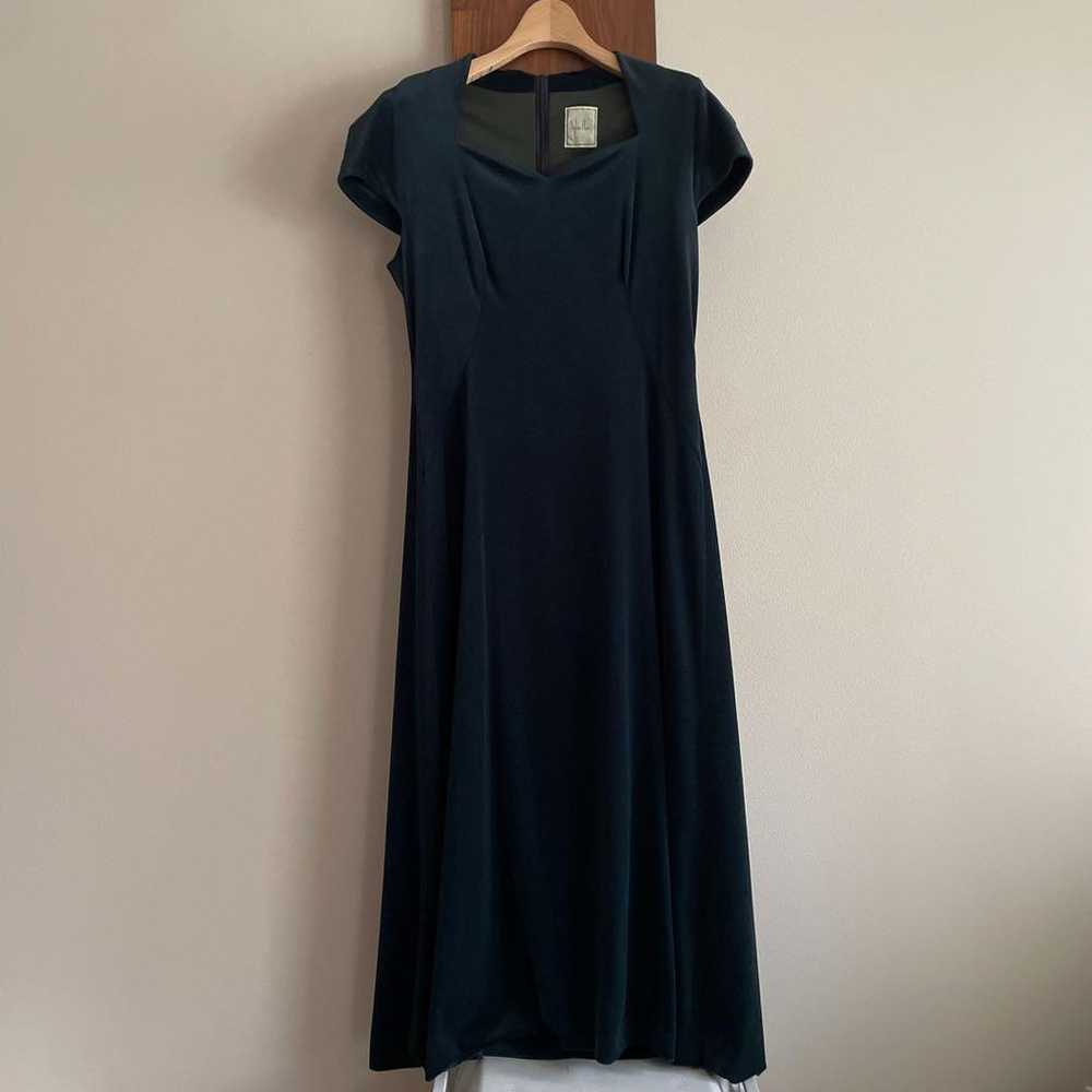 【Sybilla】Velvet Long Dress Blue - image 1