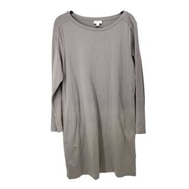 Pure Jill Womens Long-Sleeve Gray Dress L