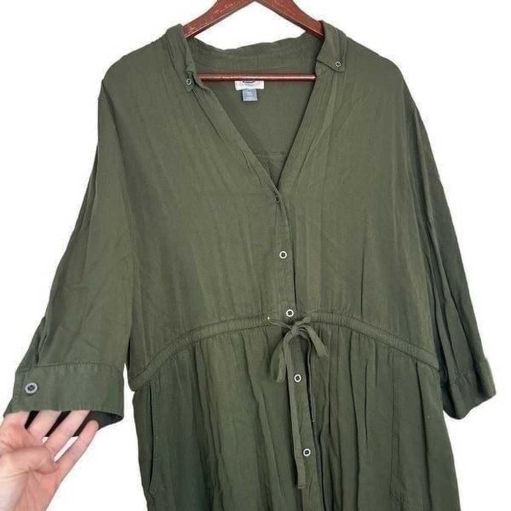 Old Navy Womens XXL Green Shirt Dress Button Fron… - image 3