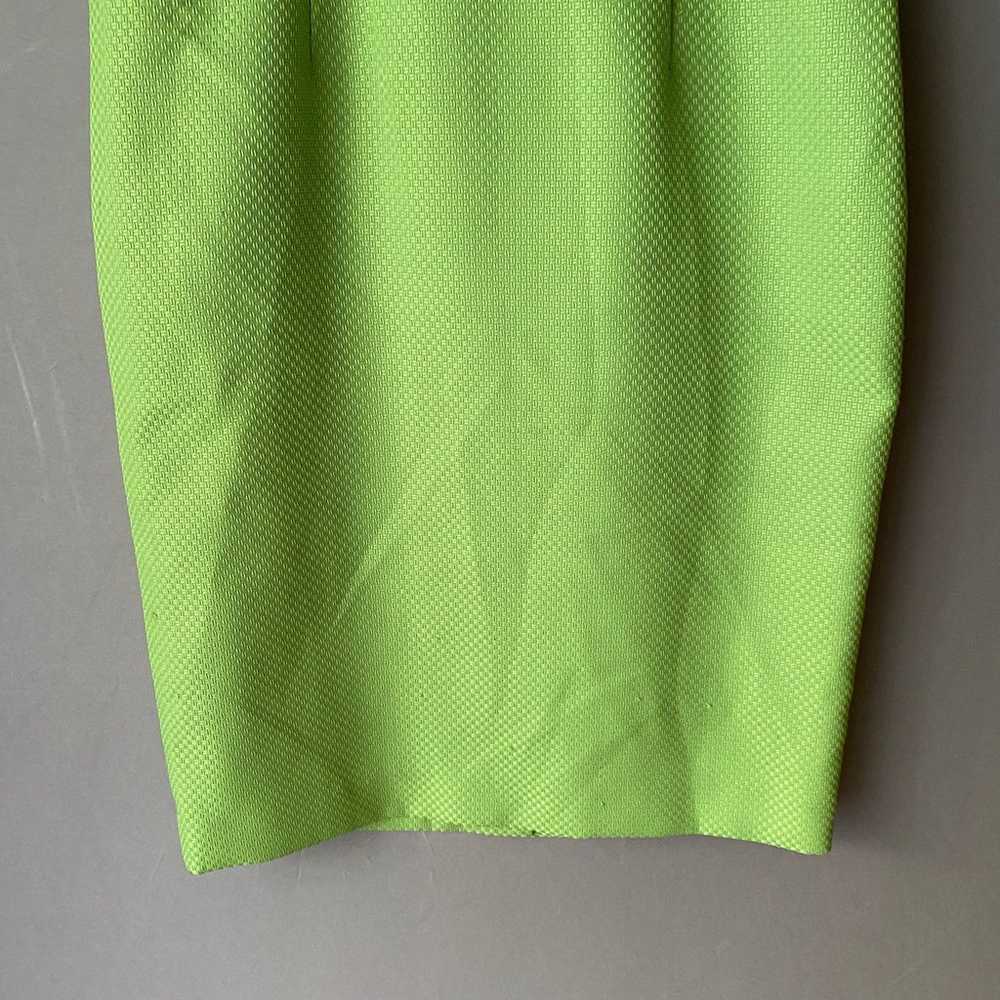 Kasper sz 6 lime Vintage green mod sheath dress - image 3