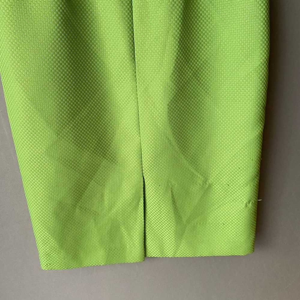 Kasper sz 6 lime Vintage green mod sheath dress - image 8