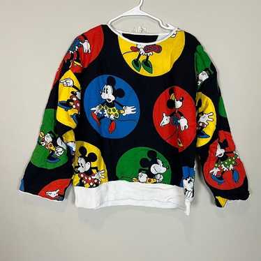 Vintage Disney Mickey & Minnie Reversible Sweatsh… - image 1