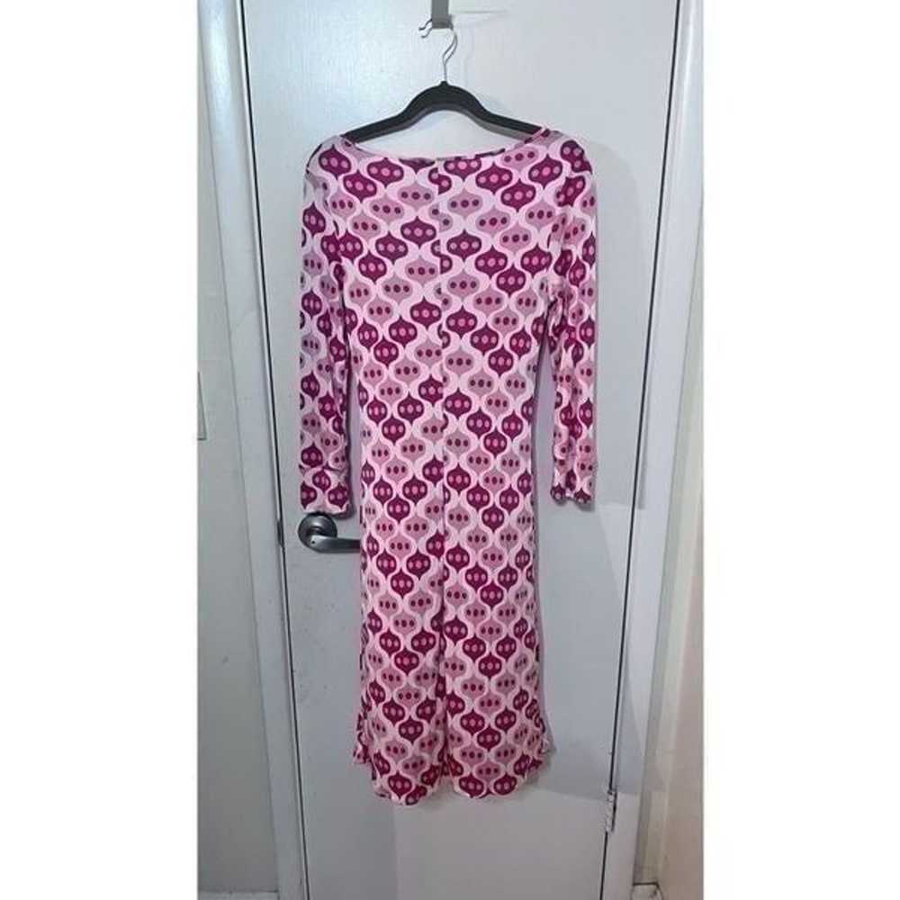 JULES REID 3/4 SLEEVE PINK MUTLI COLOR SILK DRESS… - image 7