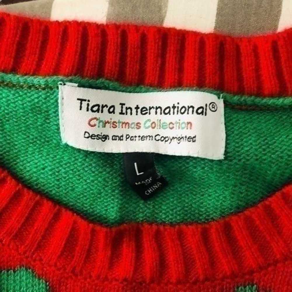 tiara international elf green white Christmas swe… - image 9