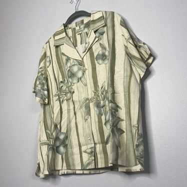 Tommy Bahama XL Silk Button Down Shirt Tropical Fl