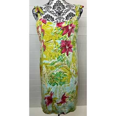 TS Dixin Floral Sundress Cotton Tropical Resort W… - image 1