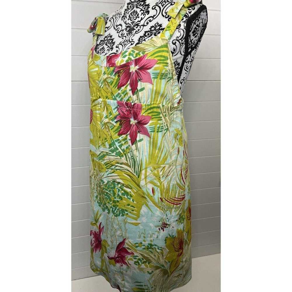 TS Dixin Floral Sundress Cotton Tropical Resort W… - image 2